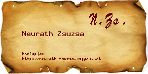 Neurath Zsuzsa névjegykártya